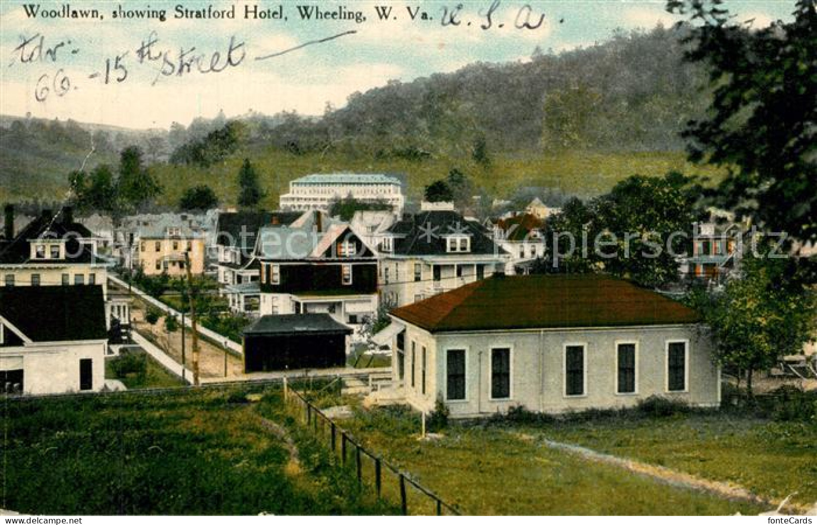 Wheeling West Virginia Woodlawn showing Stratford Hotel