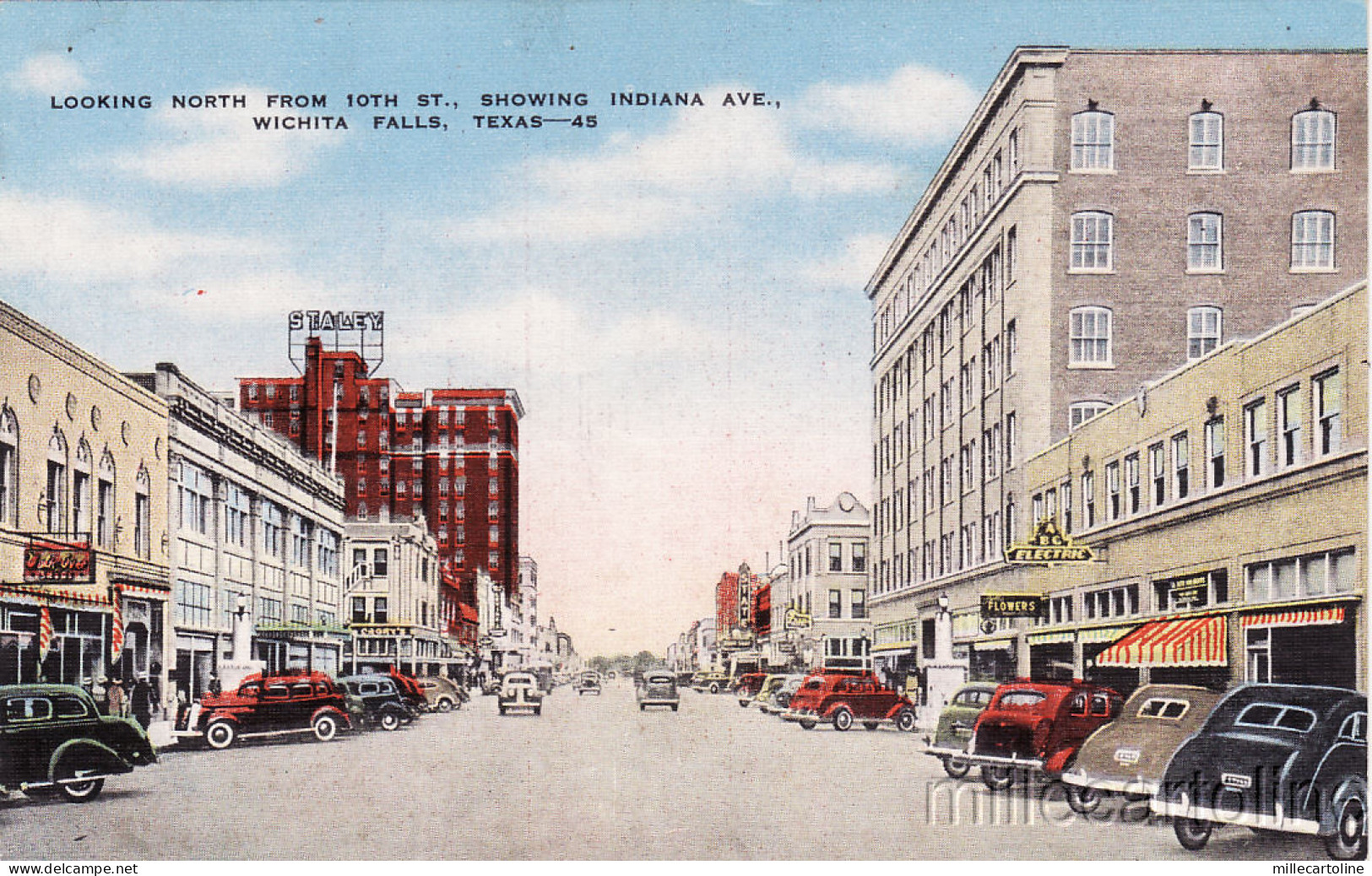 * WICHITA FALLS - Looking North From 10th St. showing Indiana Ave.