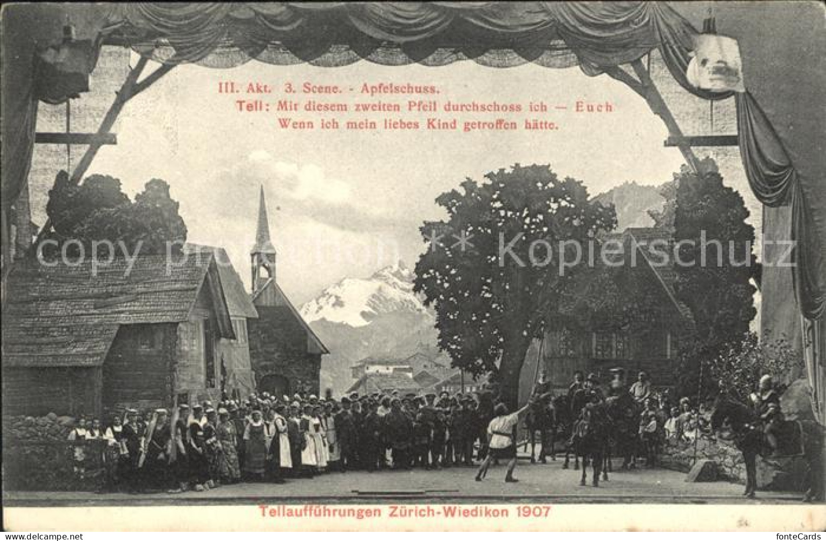 Wiedikon Theaterauffuehrung Drama Wilhelm Tell Schiller