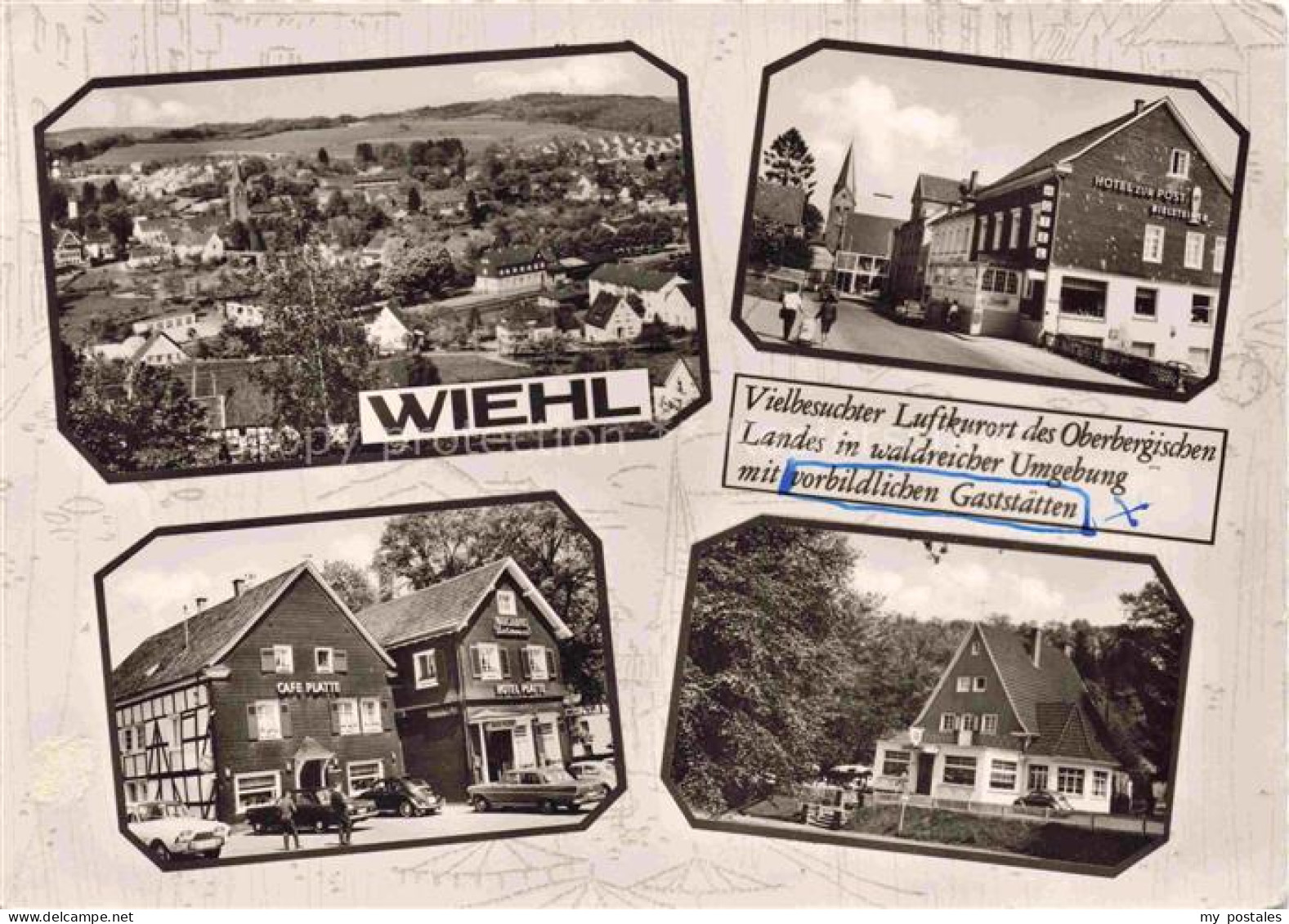 WIEHL Oberbergischer Kreis NRW Panorama Cafe Platte Hotel Platte Hotel Post