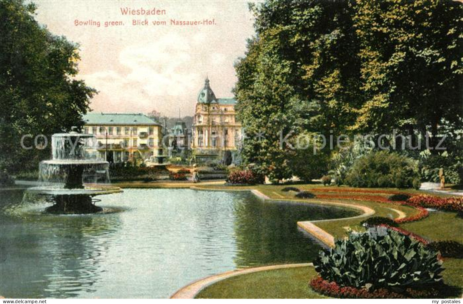 Wiesbaden Bowling green Blick vom Nassauer Hof