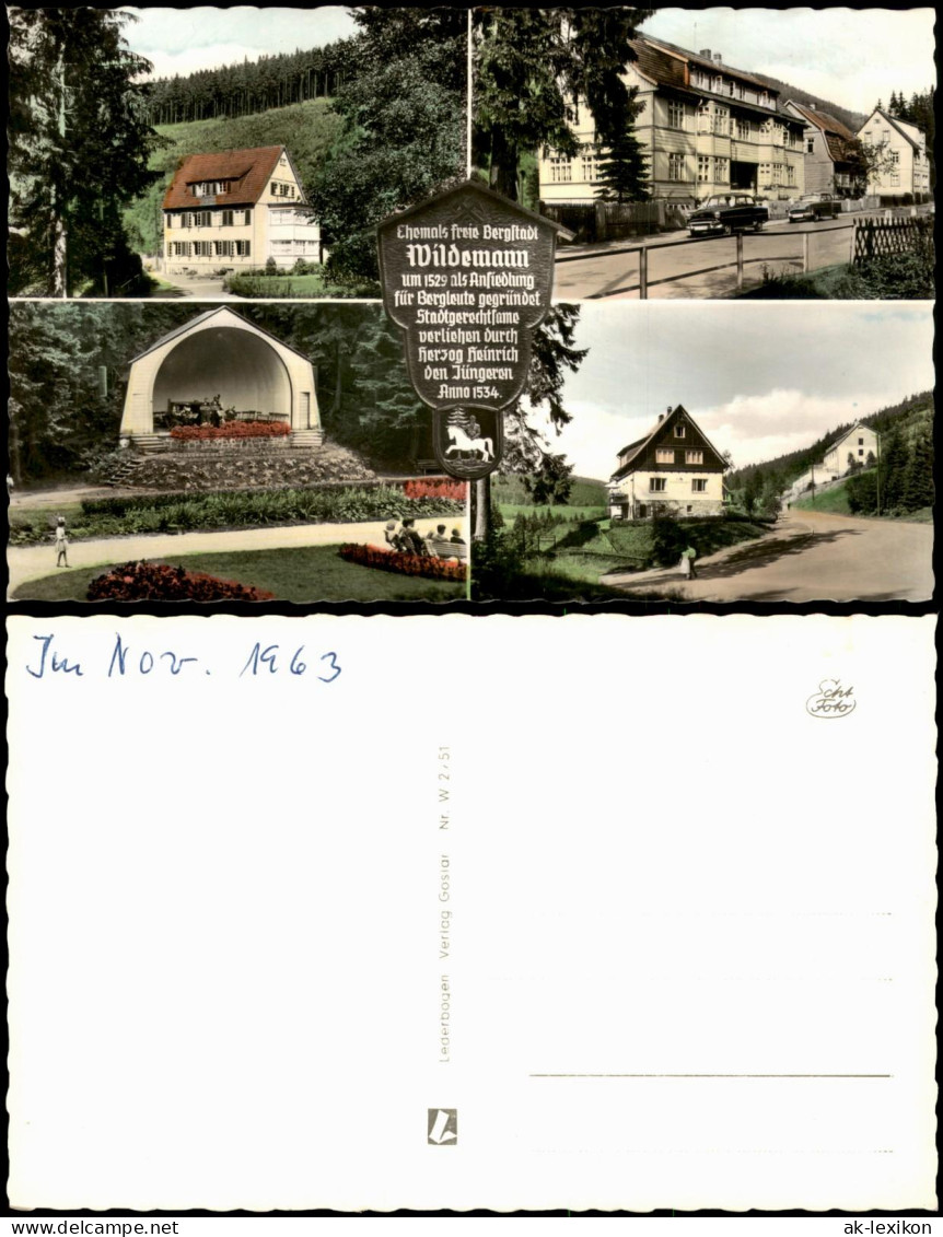 Wildemann (Innerstetal) Mehrbildkarte Ehemals freie Bergstadt Wildemann 1963