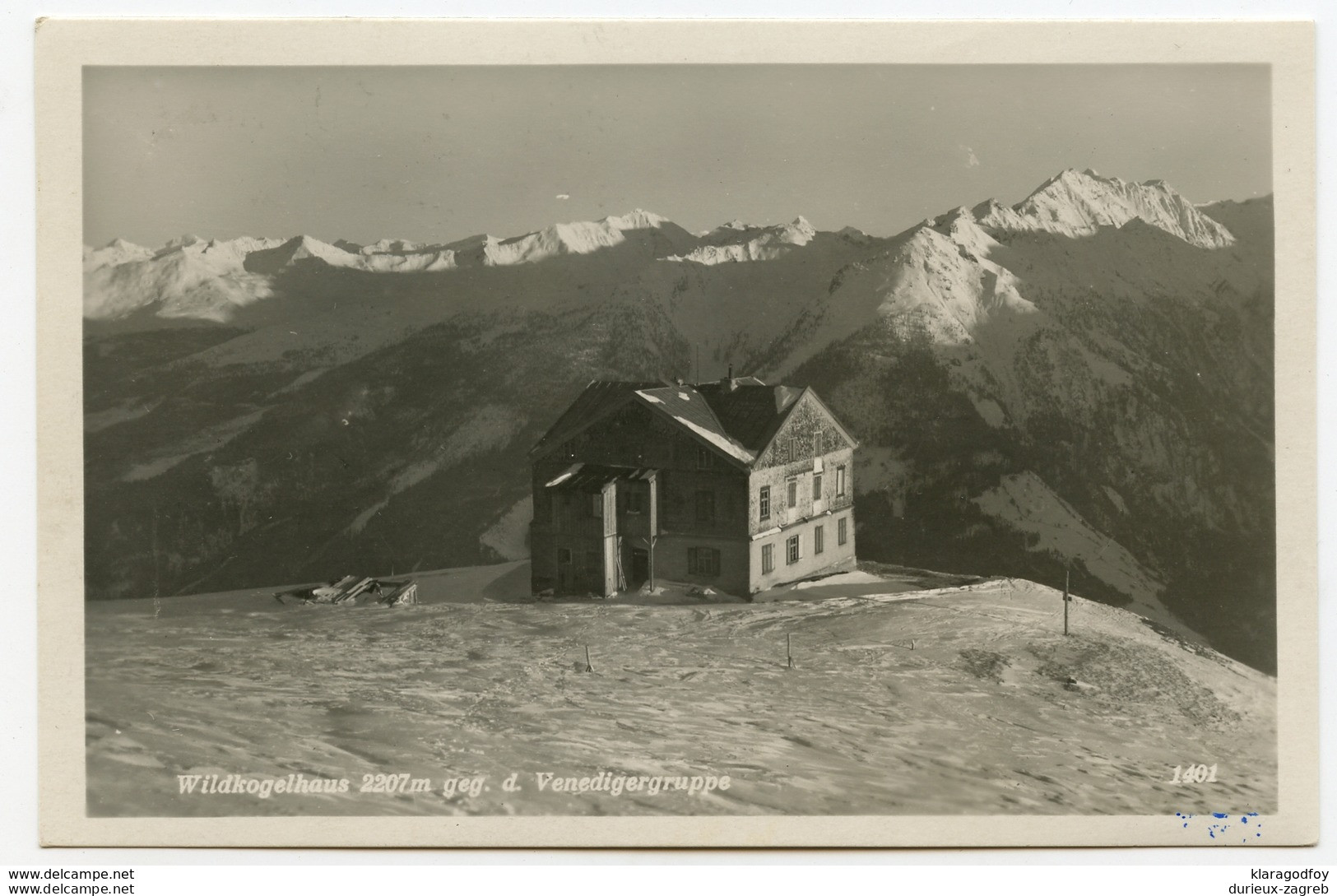Wildkogelhaus postcard travelled 1930 Krimml Pmk b171025