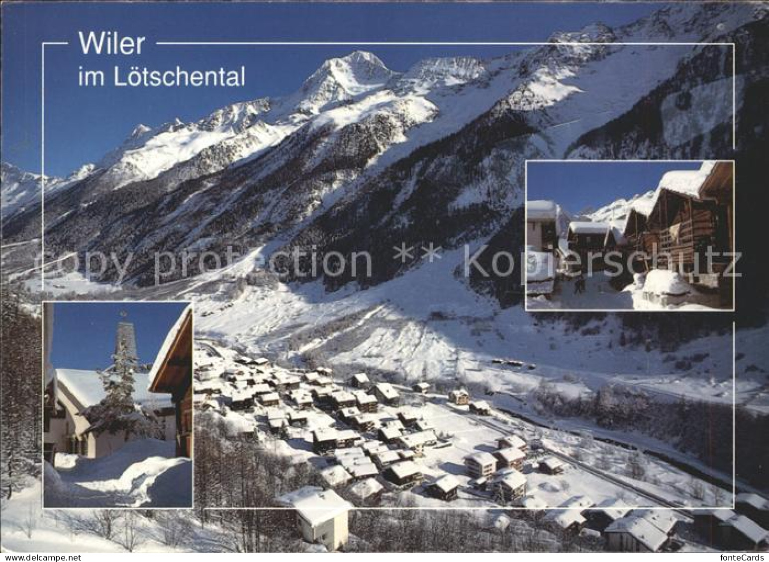 Wiler Loetschental Ortsansicht Kirche Dorfpartie