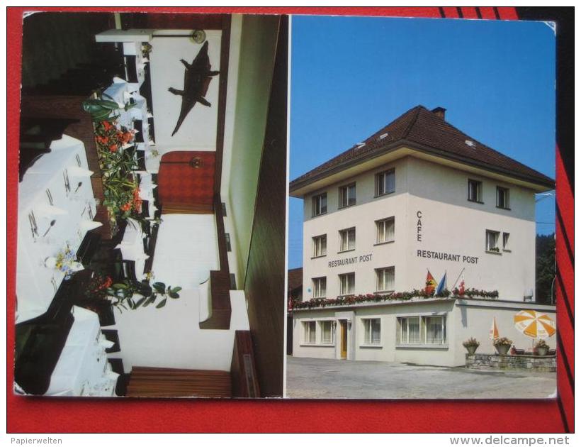 Willisau (LU) - Zweibildkarte Restaurant Post
