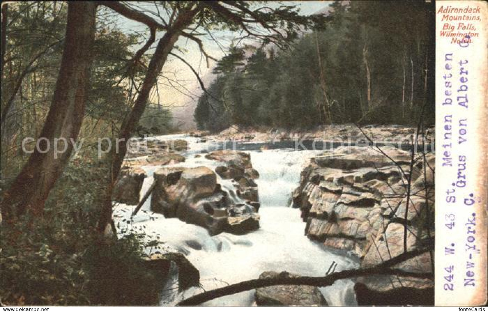 Wilmington New York Big Falls in Adirondack Mountains