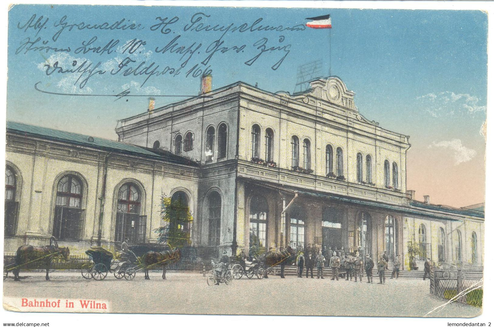 Wilno - Bahnhof in Wilna - feldpostkarte