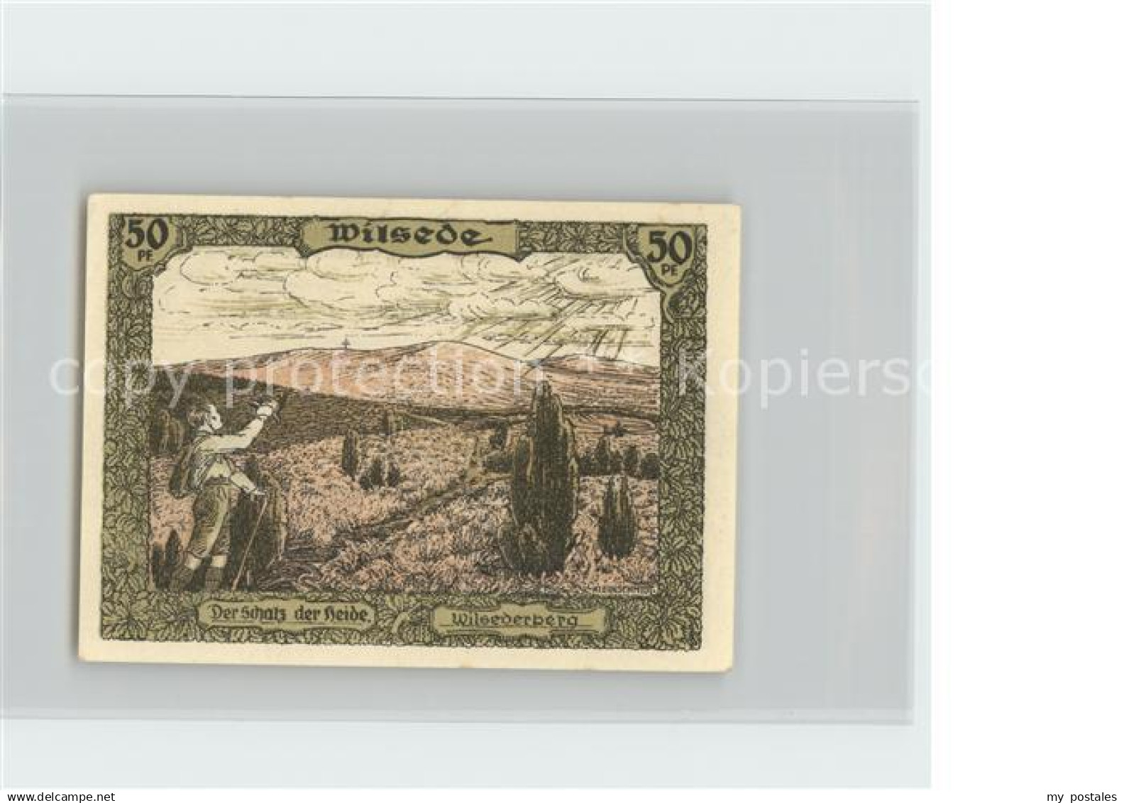 Wilsede Lueneburger Heide 50 Pfennig Wilsederberg Lueneburger Heide Hermann Loen