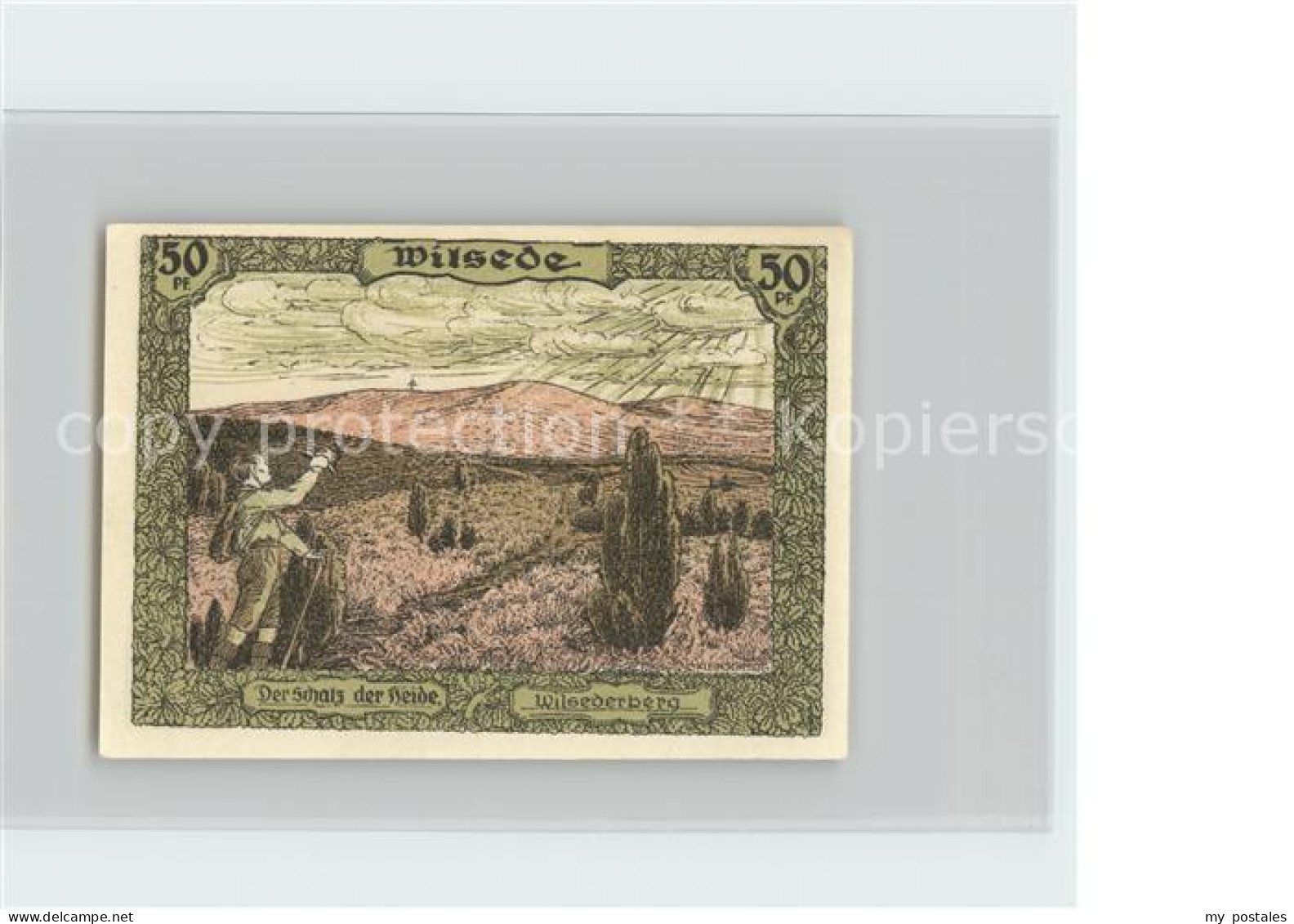 Wilsede Lueneburger Heide 50 Pfennig Wilsederberg Lueneburger Heide Hermann Loen