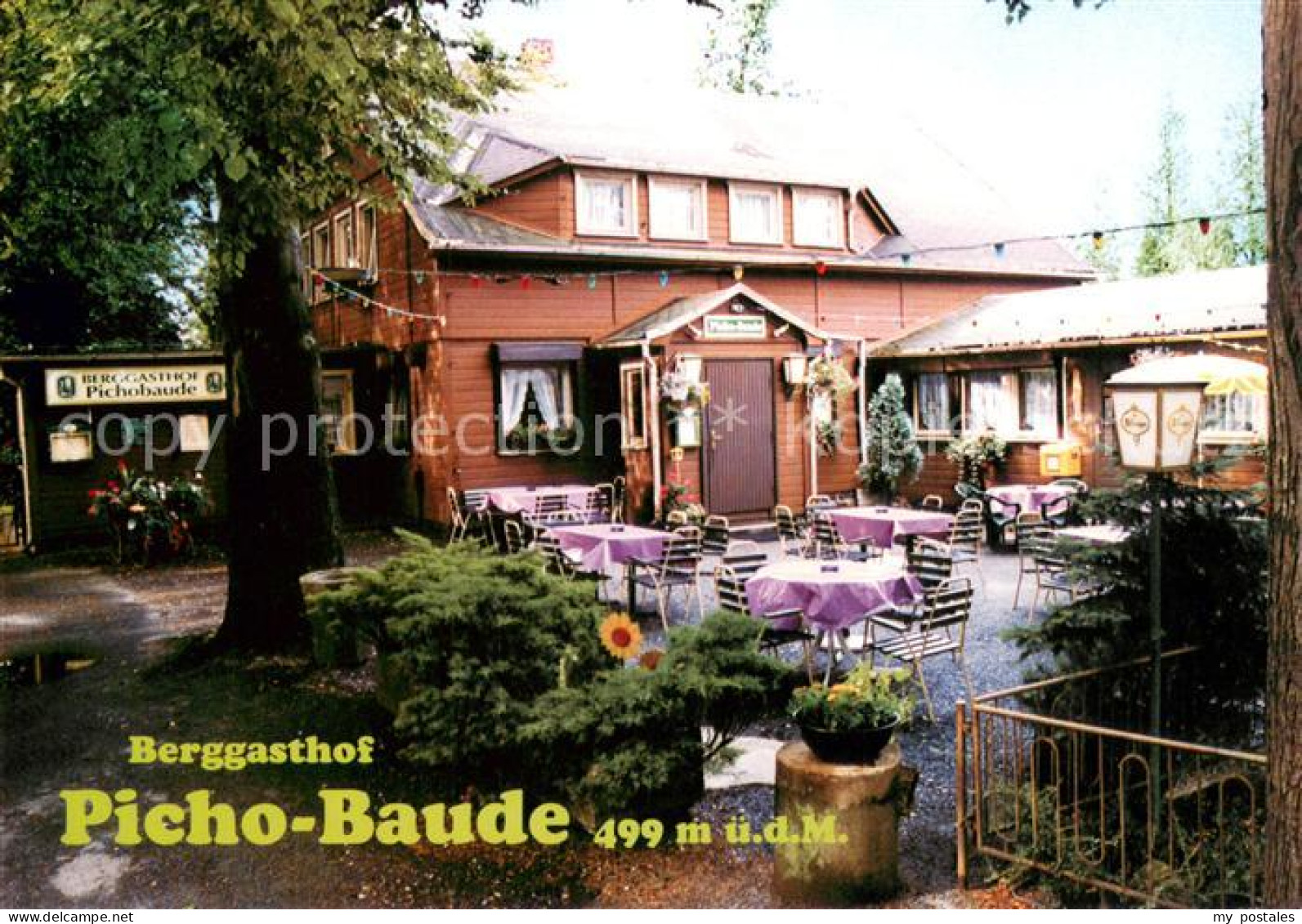 Wilthen Berggasthof Pichobaude Gartenterrasse