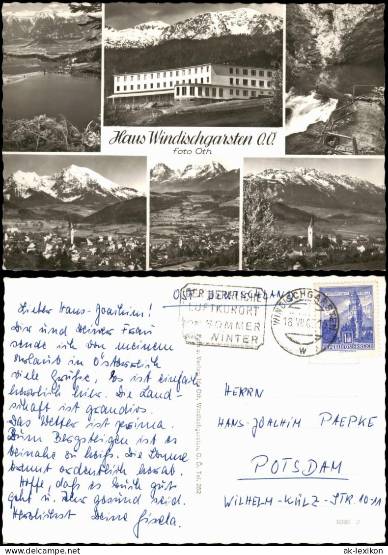 Windischgarsten Mehrbildkarte Windischgarsten mit Haus   und Bergpanorama 1963