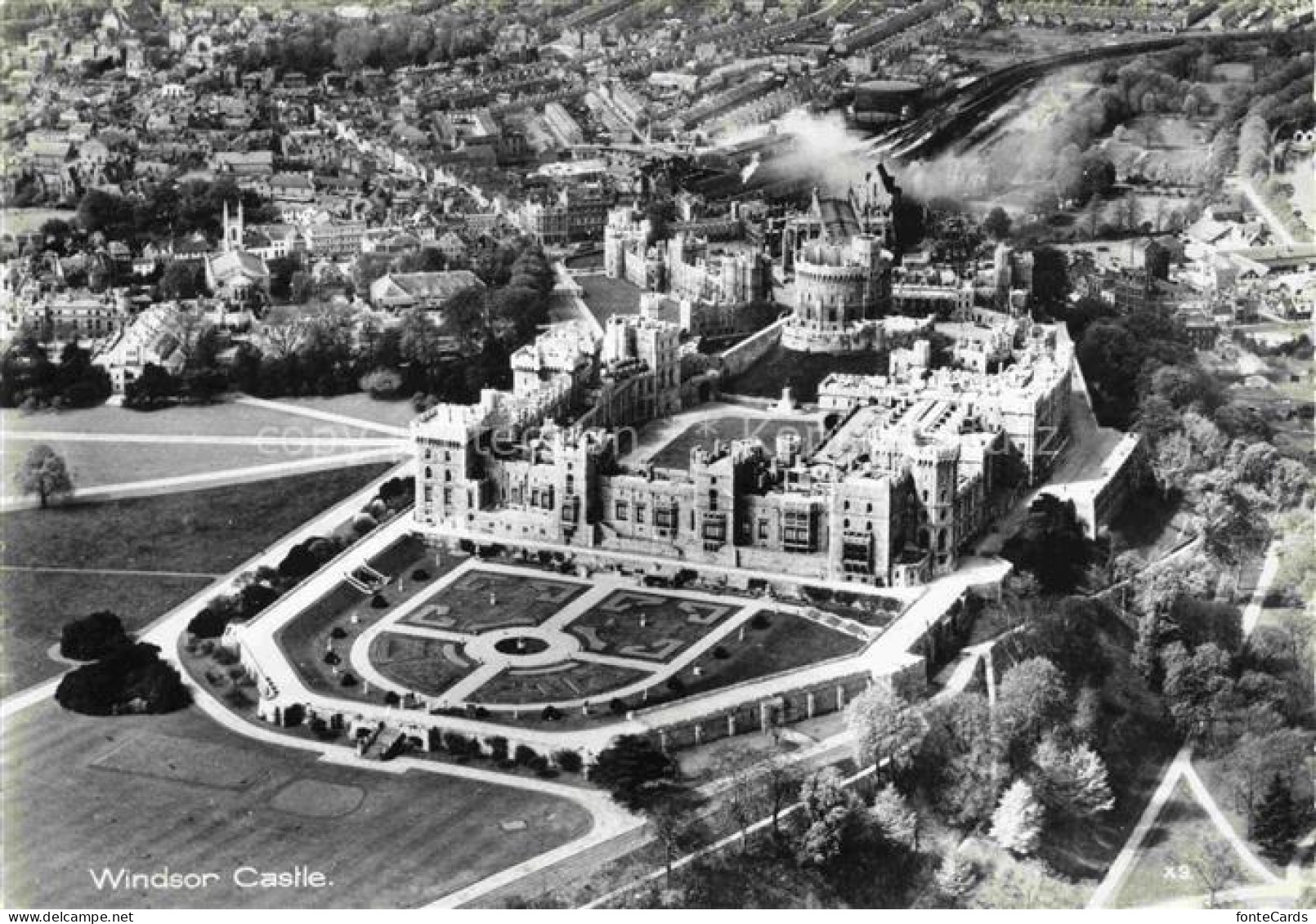 Windsor  Castle London UK Windsor Castle aerial view