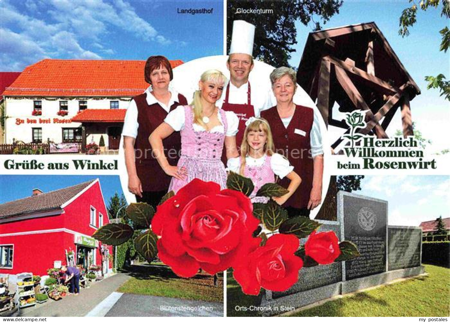 Winkel Bad Liebenwerda Landgasthof Zu den drei Rosen Bluetenstengelchen Orts Chr