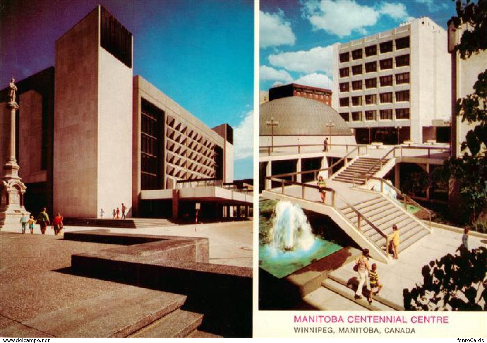 Winnipeg Manitoba USA Manitoba-Centennial-Centre Konzerthalle Planetarium Brunne