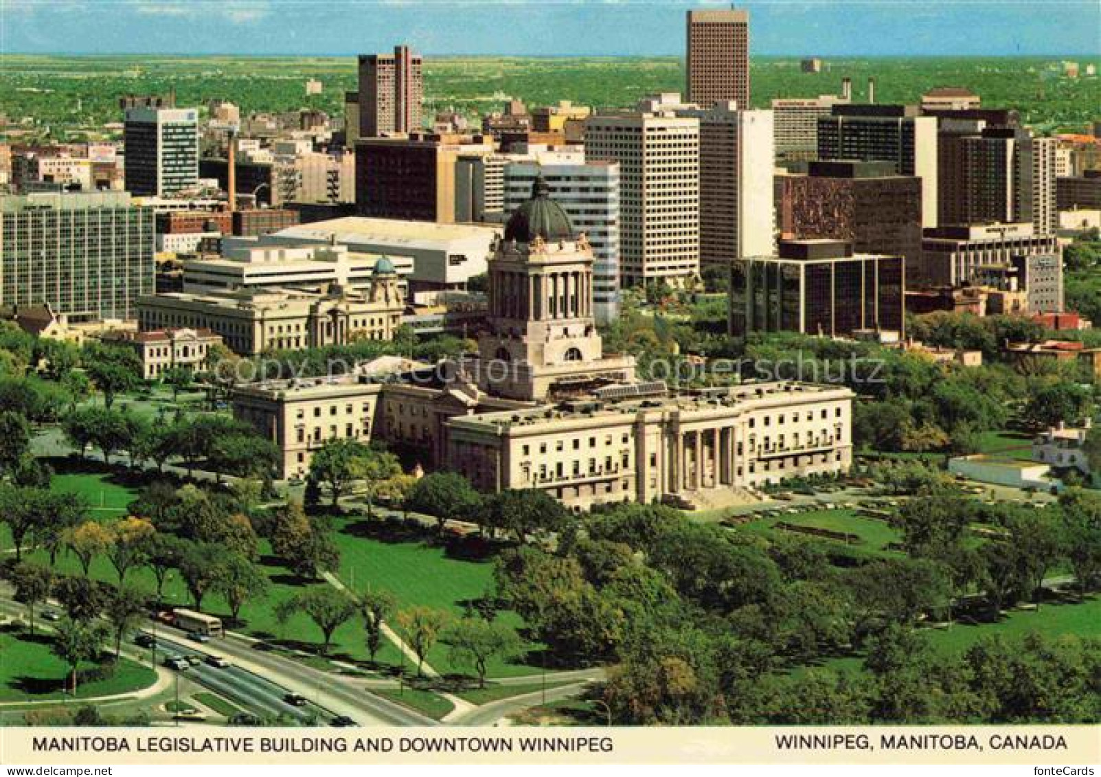 Winnipeg Manitoba USA Manitoba Legislative Building and Downtown Fliegeraufnahme