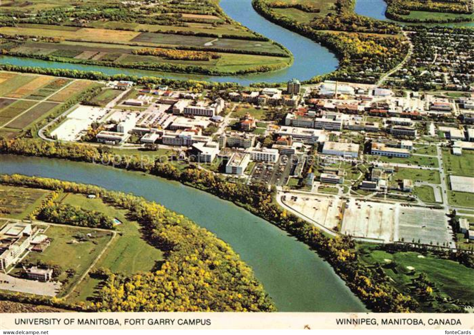 Winnipeg Manitoba USA University of Manitoba Fort Garry Campus aerial view