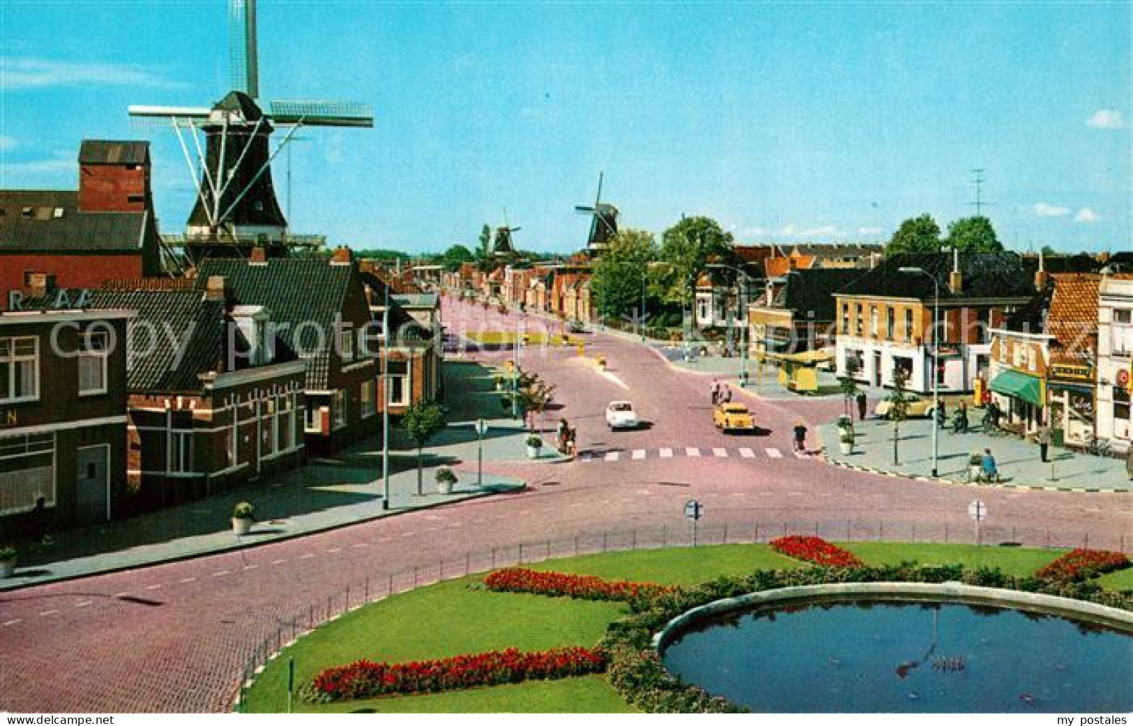 Winschoten Nassaustraat Moldens Strassenpartie Windmuehlen