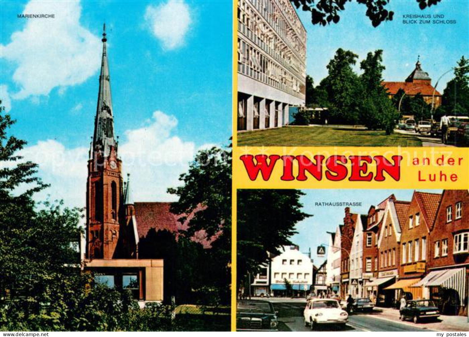 Winsen Luhe Marienkirche Kreishaus und Schloss Rathausstrasse