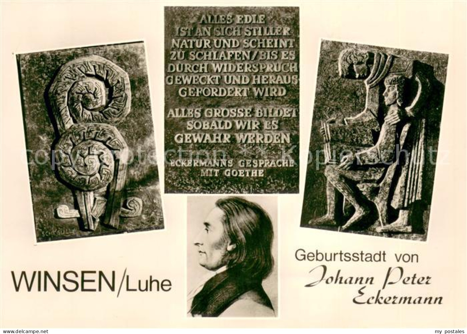 Winsen Luhe Relieftafeln am Eckermann Denkmal