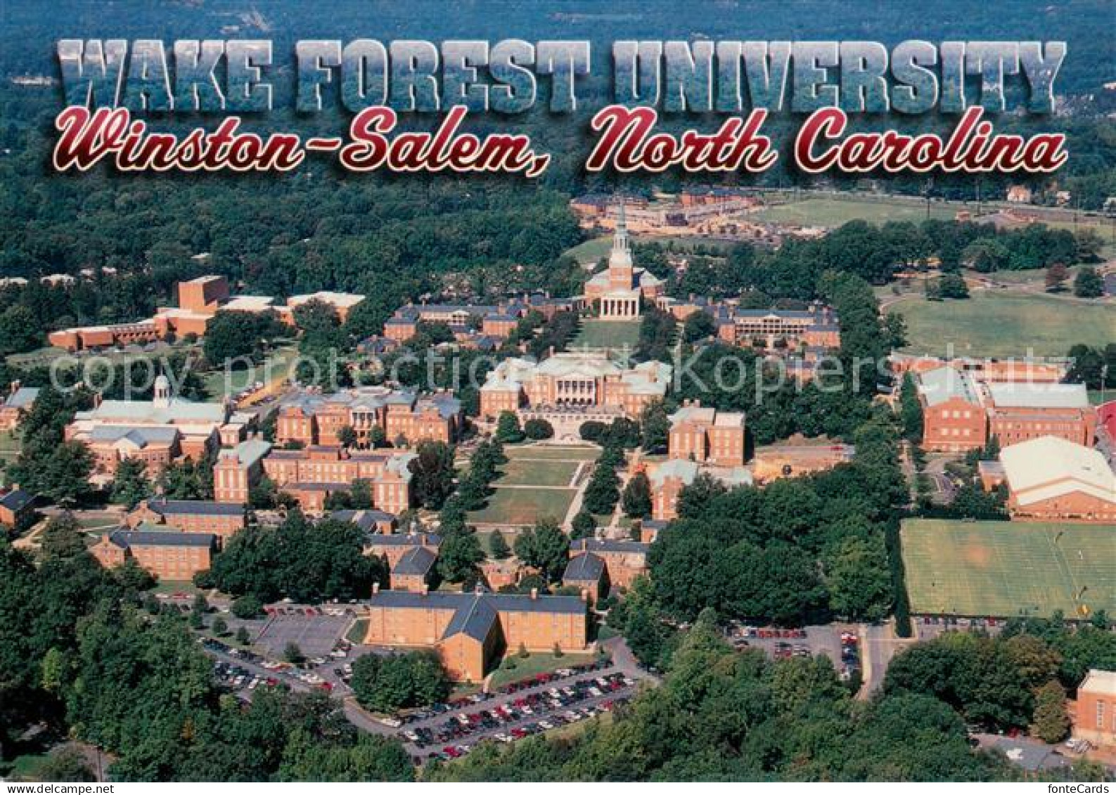 Winston-Salem North Carolina Wake Forest University aerial view