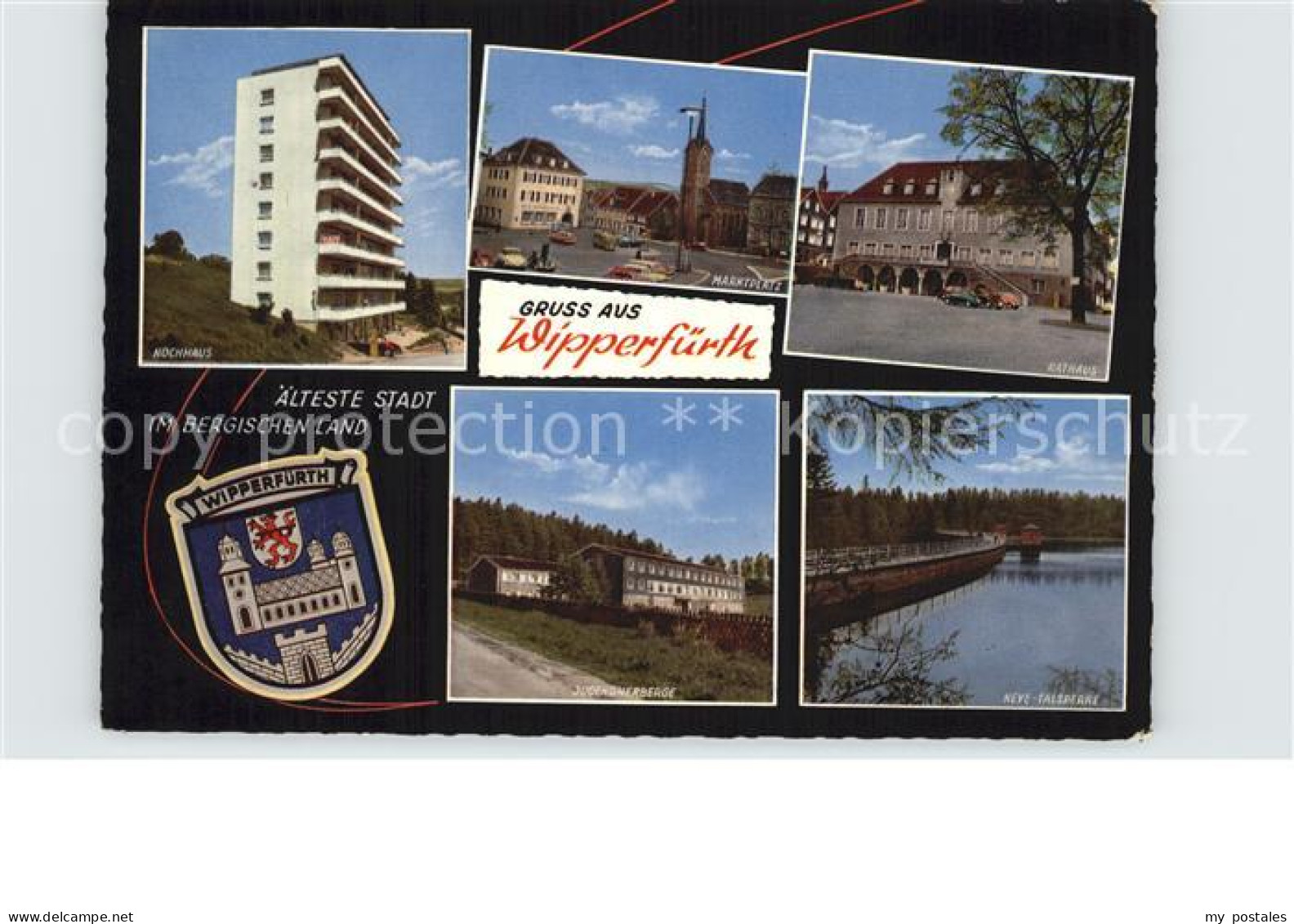 Wipperfuerth Marktplatz Rathaus Hochhaus Talsperre