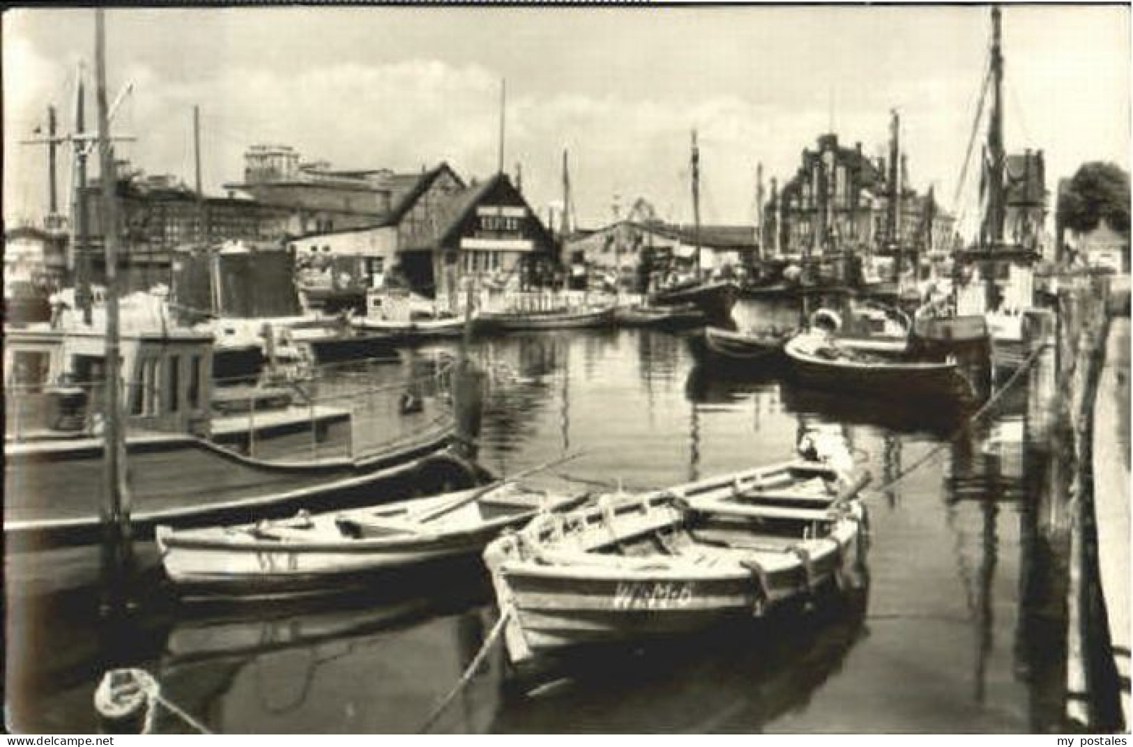 Wismar Mecklenburg Vorpommern Wismar Hafen ungelaufen ca. 1955