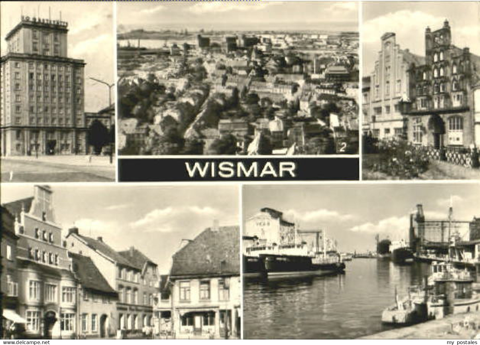 Wismar Mecklenburg Vorpommern Wismar Platz Apotheke Hafen x 1976