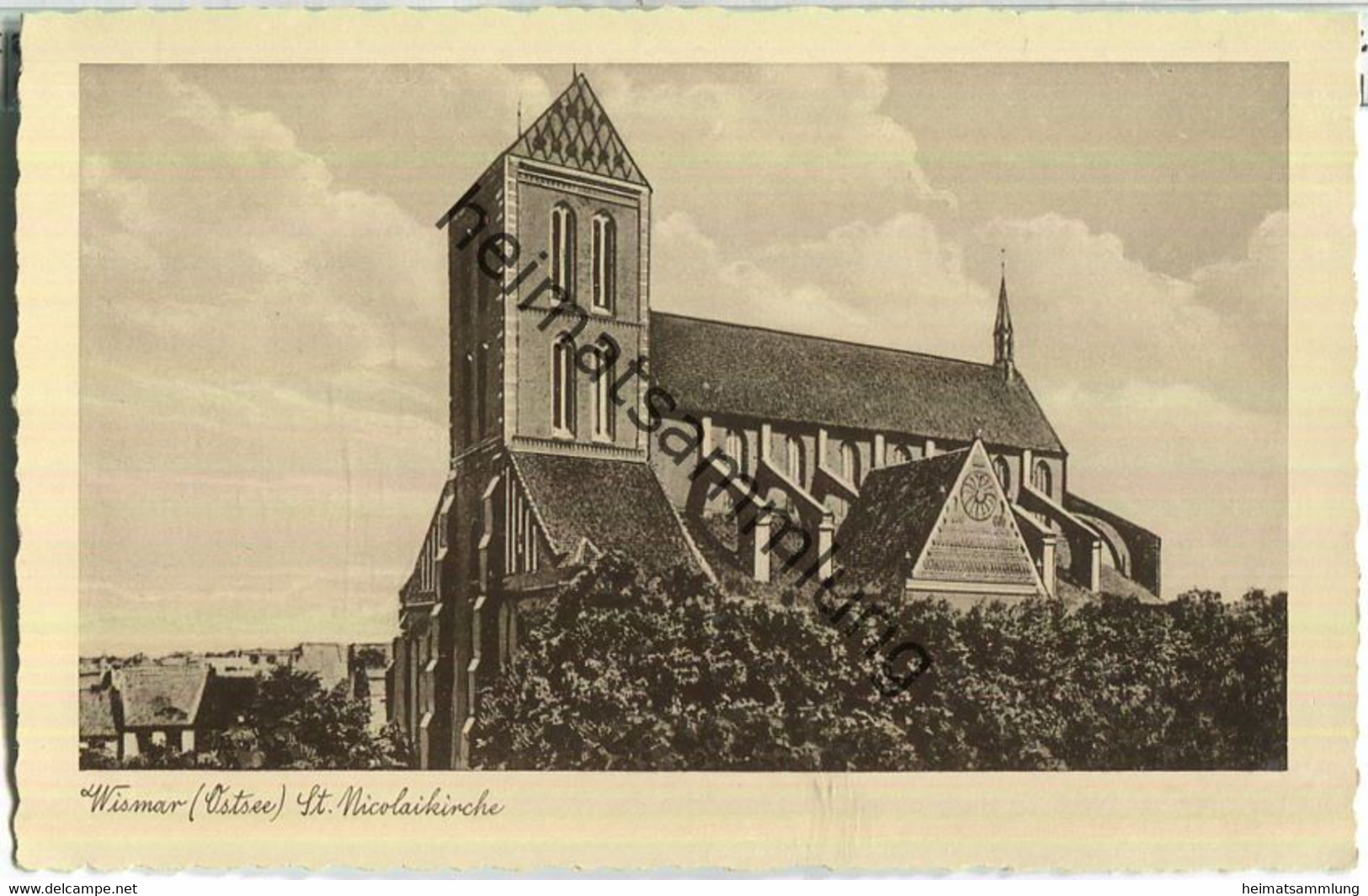 Wismar - St. Nicolaikirche 30er Jahre - Verlag Alfred Foerstel Wismar