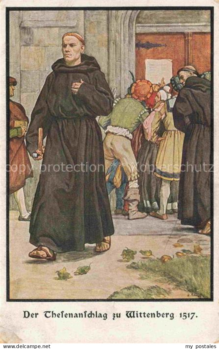 WITTENBERG  Lutherstadt Sachsen-Anhalt Der Thesenanschlag zu Wittenberg 1517 Kue