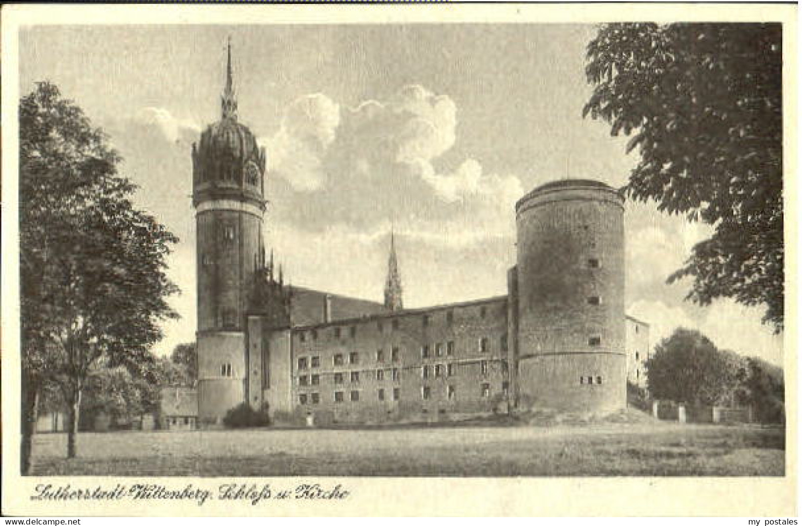 Wittenberg Lutherstadt Wittenberg Schloss Kirche ungelaufen ca. 1930