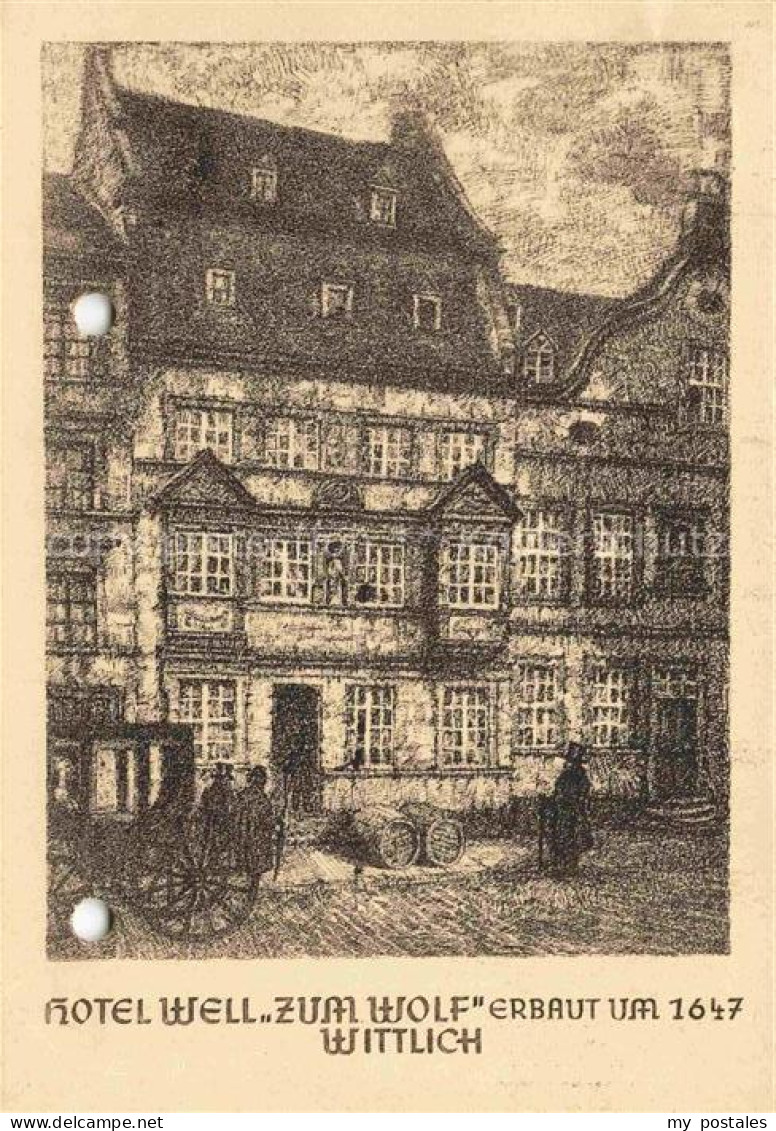 Wittlich Bernkastel-Wittlich Hotel-Well-zum-Wolf Fachwerkgebaeude Weinhandel Pfe