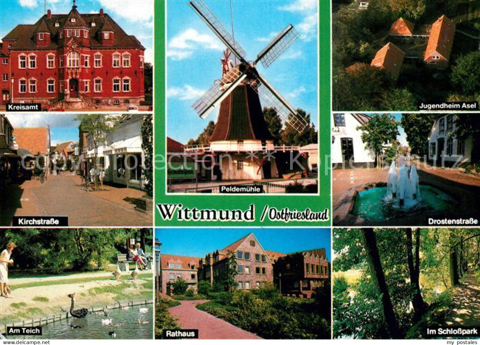 Wittmund Kreisamt Kirchstrasse Am Teich Peldemuehle Rathaus Jugendheim Asel Dros