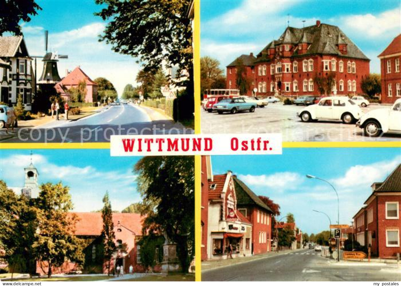 Wittmund Strassenpartien Rathaus Kirchturm