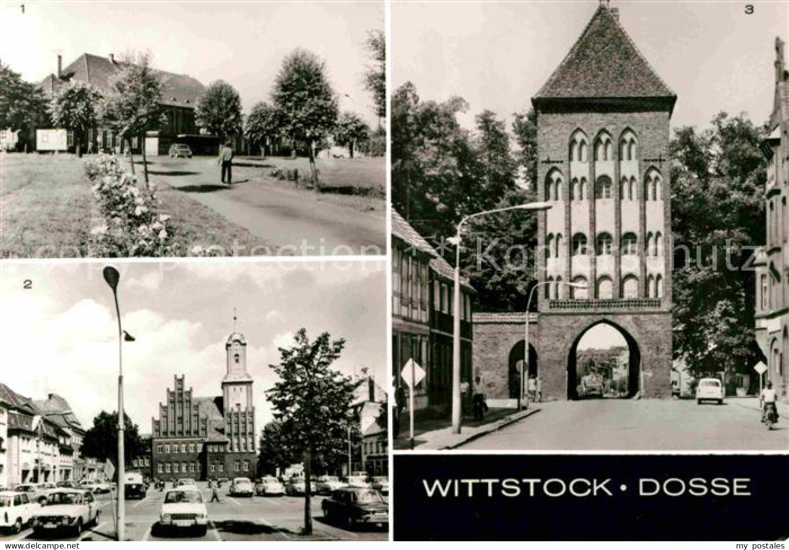 Wittstock Bahnhof Rathaus Ernst Thaelmann Platz Groepertor