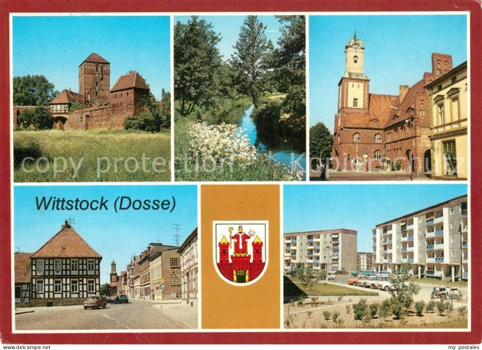 Wittstock Bischofsburg Dosse Rathaus Ernst Luck Strasse Kaethe Kollwitz Strasse