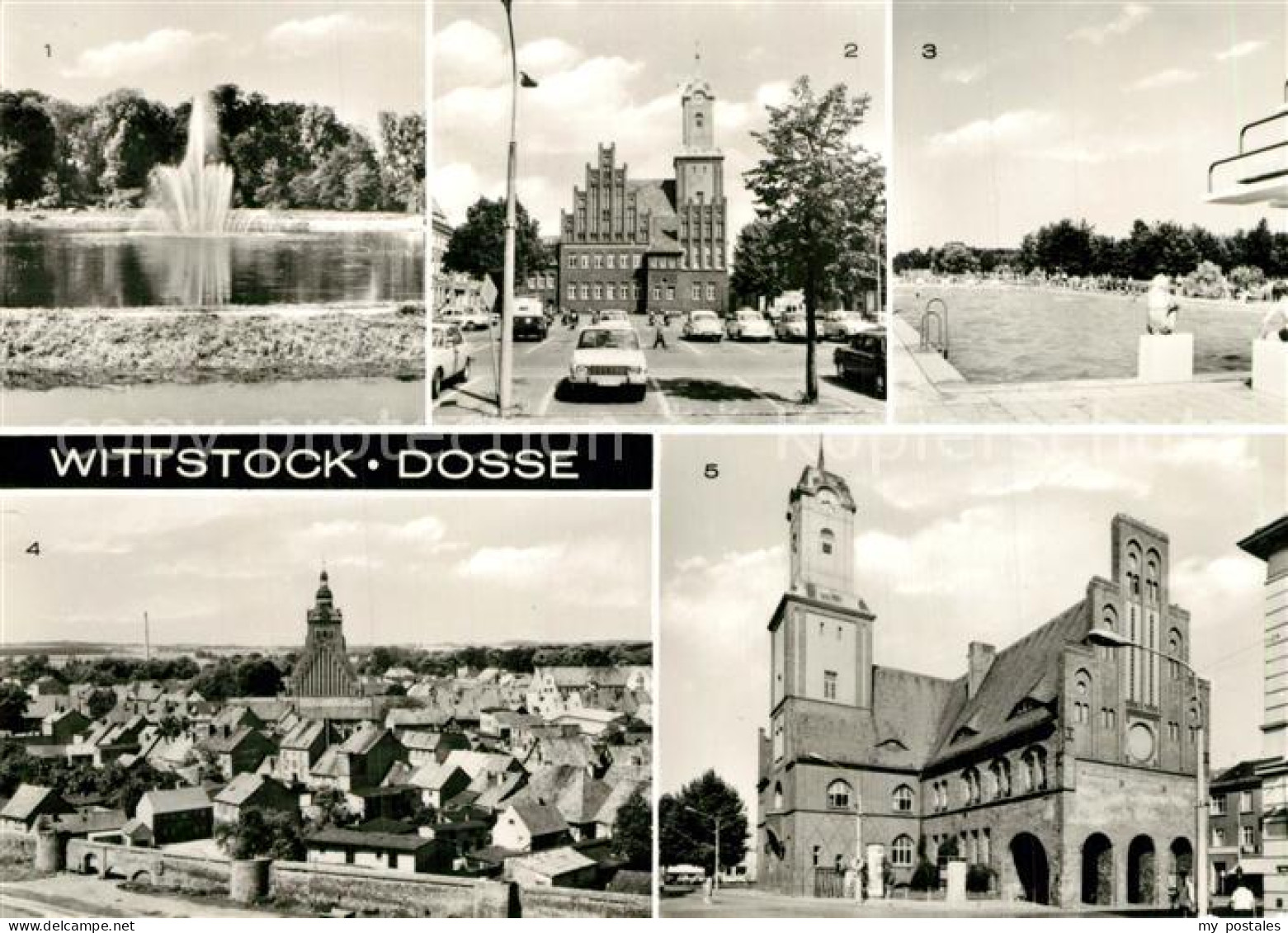 Wittstock Dosseteich Rathaus Ernst-Th?lmann-Platz Schwimmbad