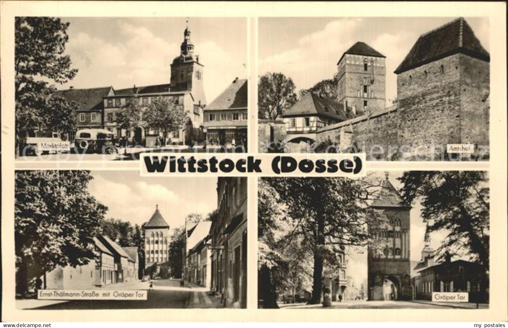 Wittstock Marktplatz Amtshof Ernst-Thaelmann-Strasse Groeper Tor