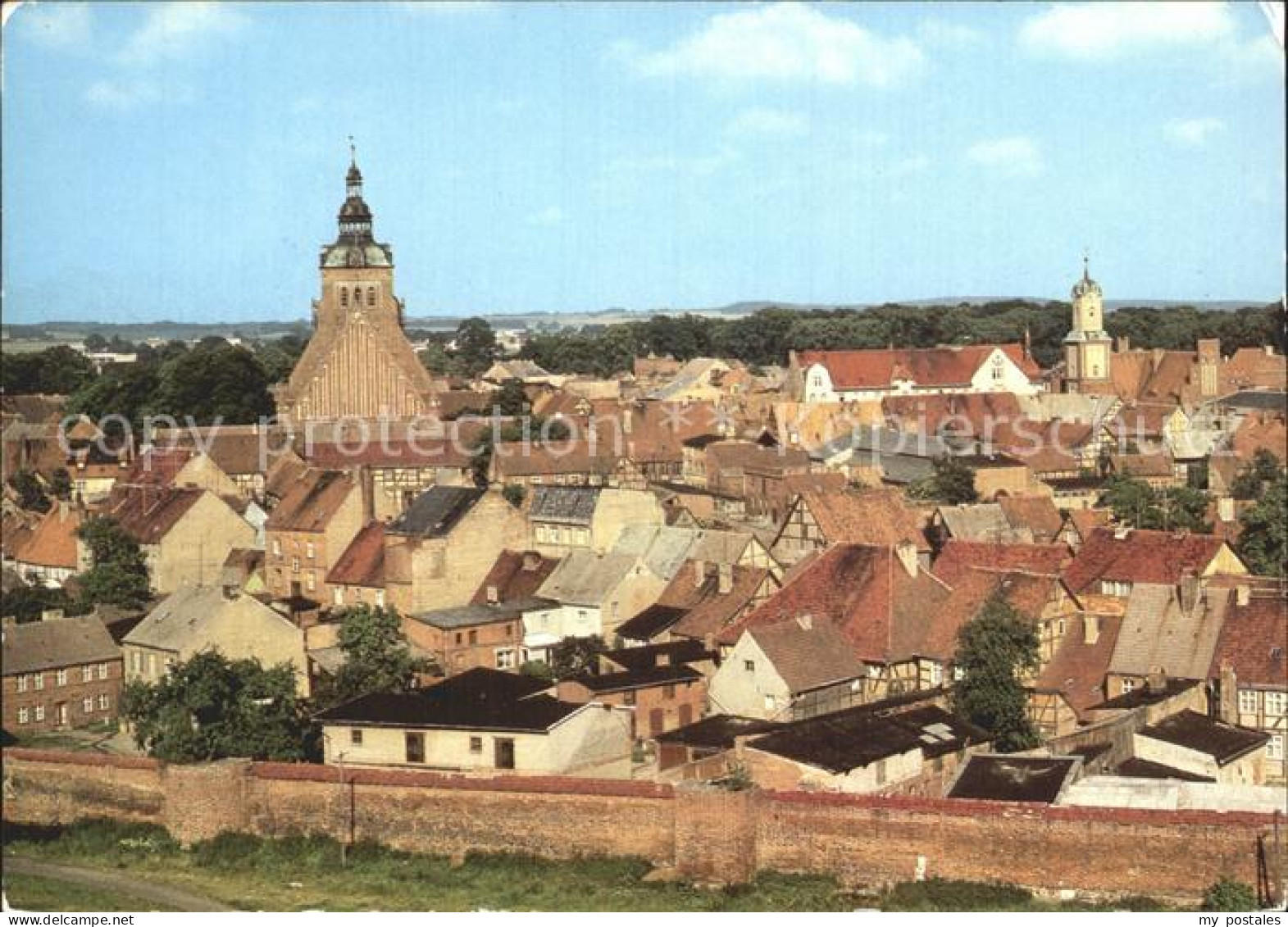 Wittstock Ortsansicht mit Kirche