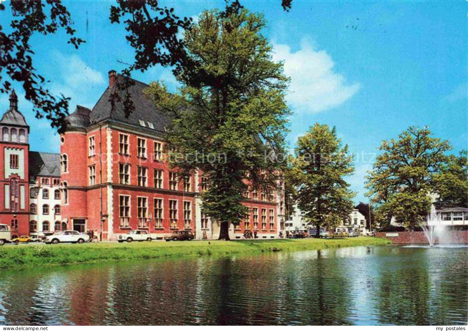 Woebken Oldenburg Oldenburg Hauptpost Stau Teich Springbrunnen Backsteingebaeude