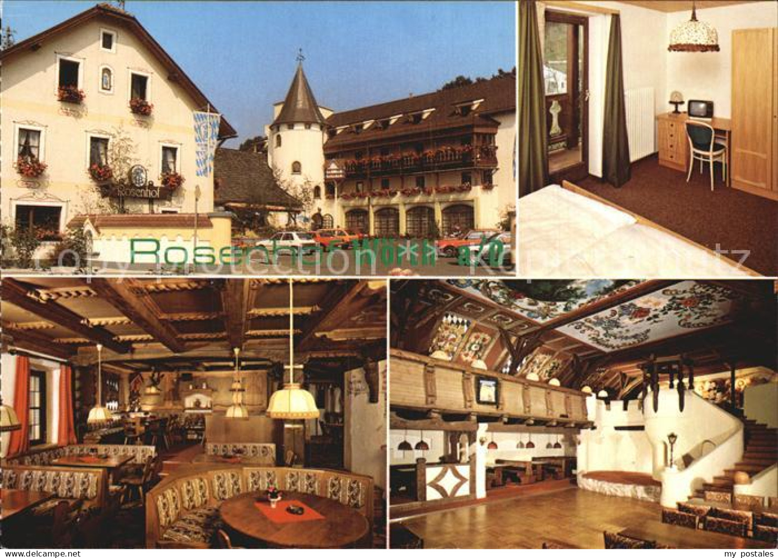 Woerth Donau Gasthof Rosenhof Woerth Gastraum Treppenaufgang Zimmer