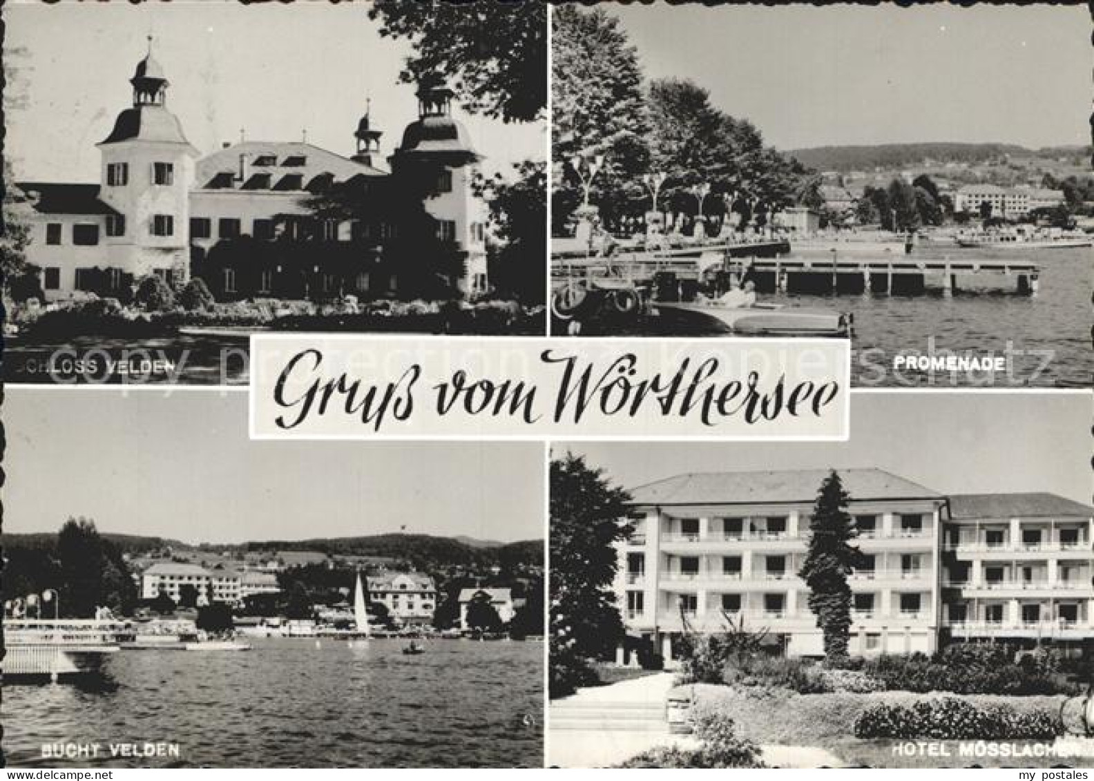 Woerthersee Schloss Velden Promenade Bucht Velden