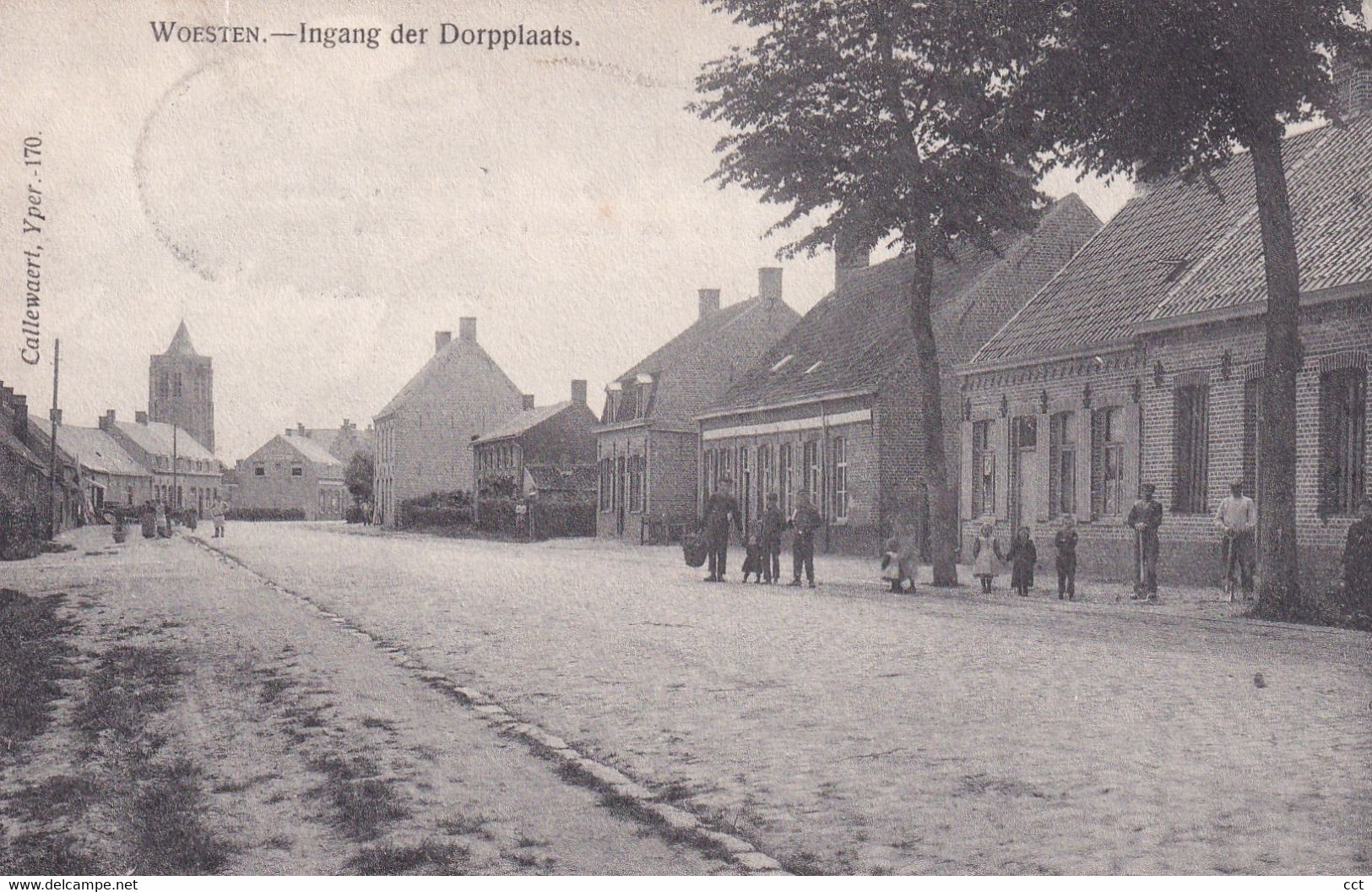 Woesten  Vleteren  Ingang der Dorpplaats   Edit Callewaert Yper n° 170
