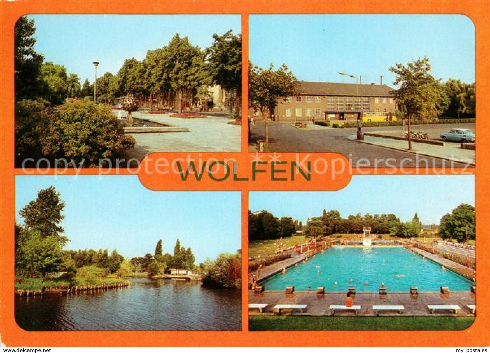 Wolfen Bitterfeld  Bahnhof Schwimmbad Gondelteich