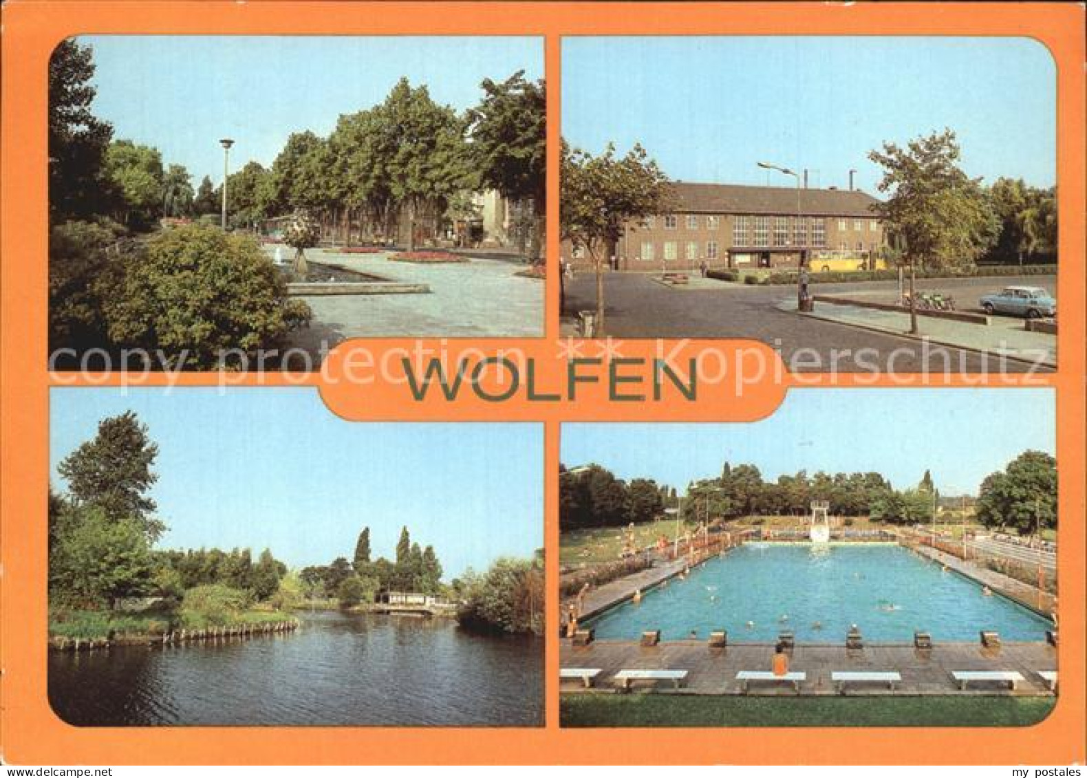 Wolfen Bitterfeld  Lepziger Strasse Bahnhof Schwimmbad