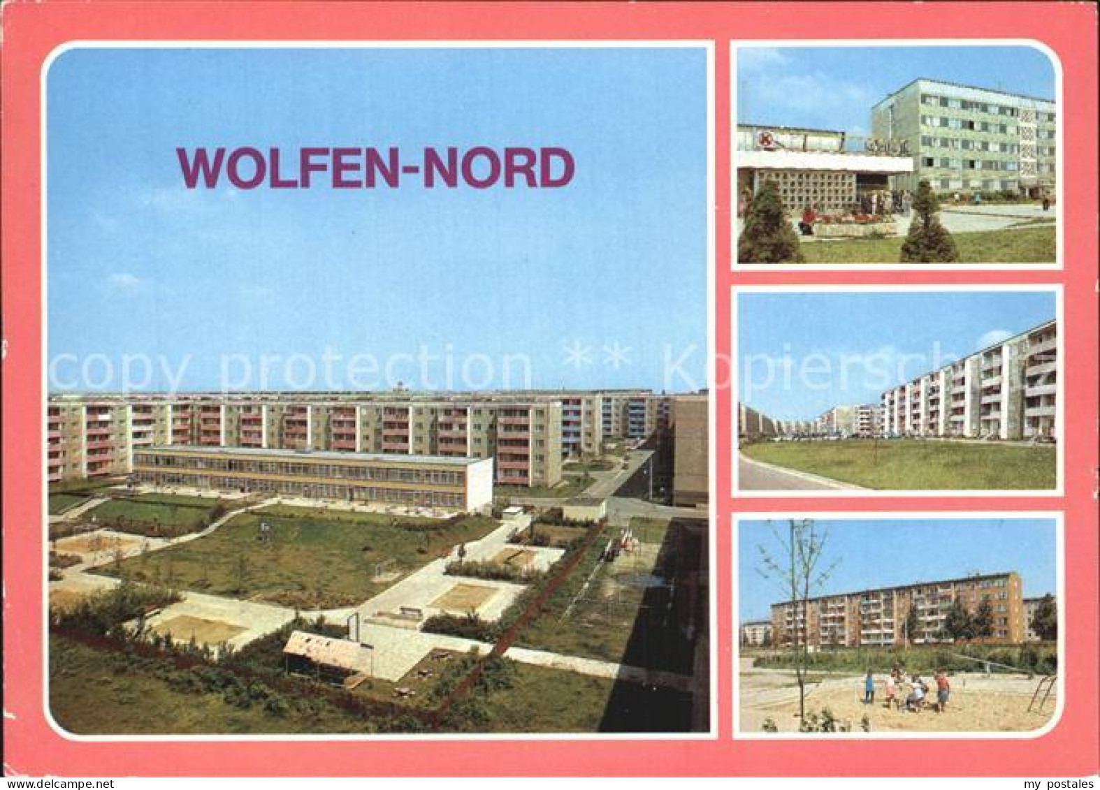 Wolfen Bitterfeld  Strasse der Jugend Kaufhalle Altersheim Ring der Bauarbeiter