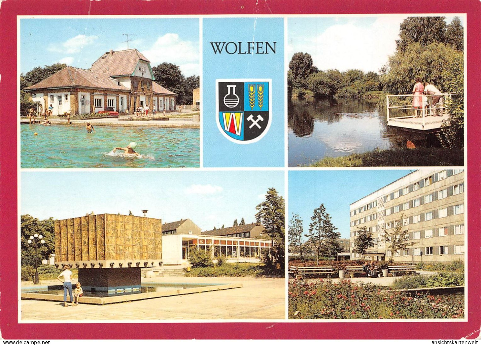 Wolfen Mehrbildkarte gl1989 #179.729