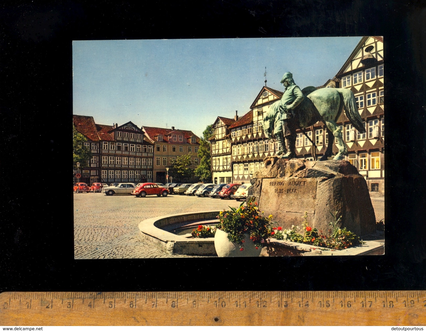 WOLFENBÜTTEL Wolfenbuettel : Stadtmarkt / Herzog August / VW Volkswagen Käffer beetle x8