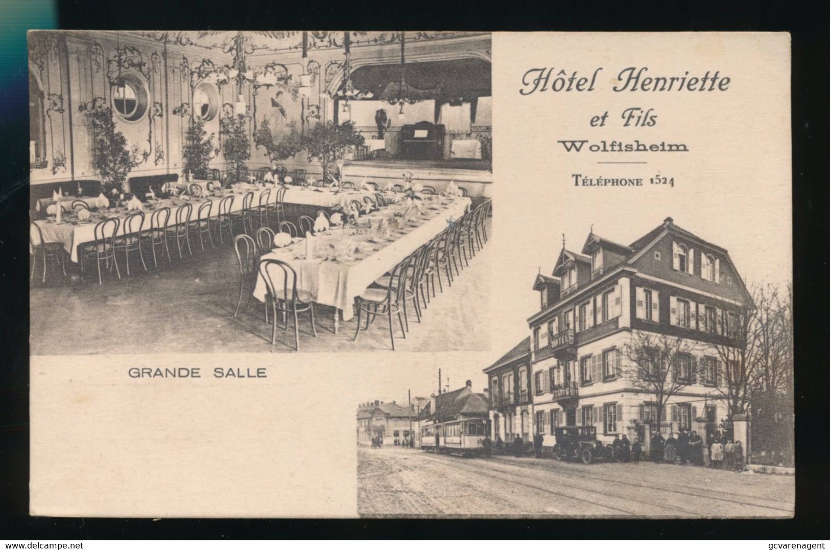 WOLFISHEIM  HOTEL HENRIETTE ET FILS  - GRANDE SALLE    2 SCANS