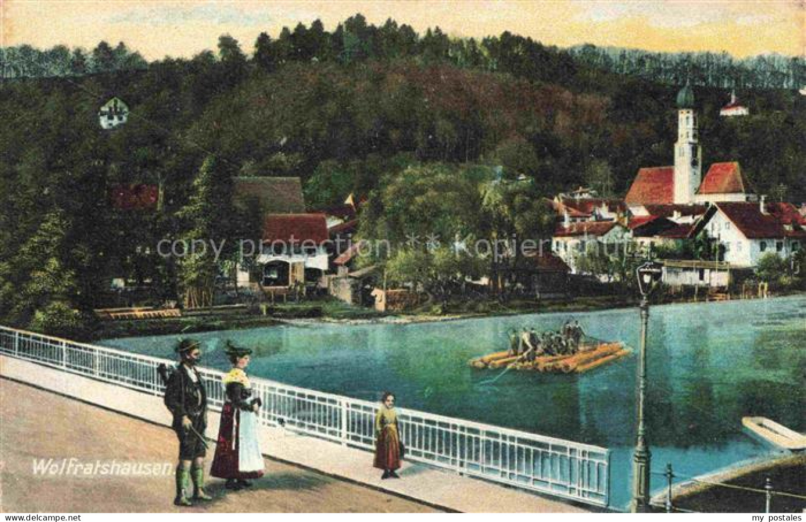 Wolfratshausen Bad Toelz Bayern Bruecke Floesser Kirche