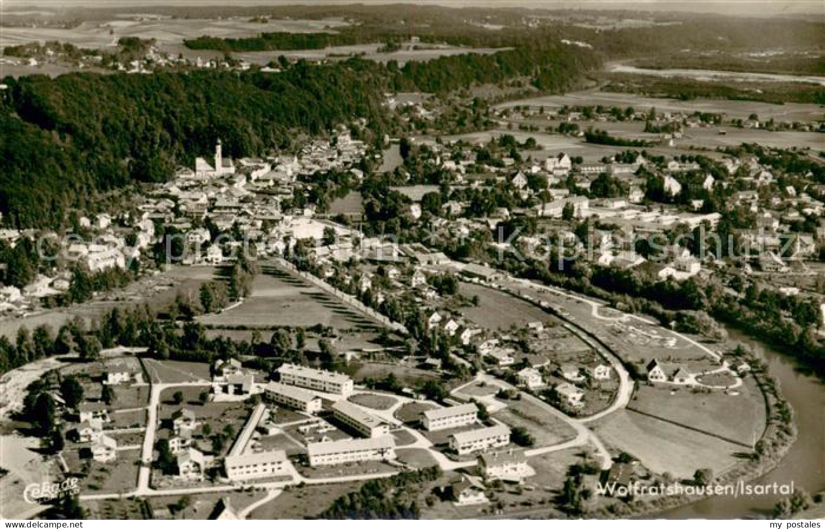Wolfratshausen im Isartal Fliegeraufnahme